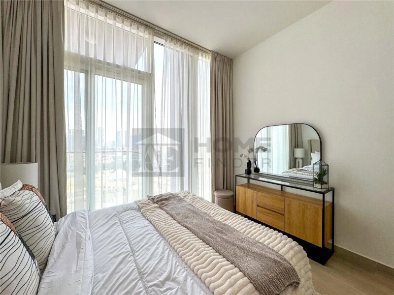 Apartment for Rent in Bloom Tower B - Jumeirah Village Circle, Dubai - Fully Furnished | 12 Cheques | Balcony | Pool View at 80000 AED