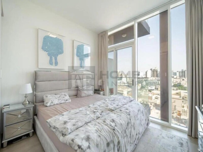 Apartment for Rent in Bloom Tower B - Jumeirah Village Circle, Dubai - Fully Furnished | Community View | Vacant at 74000 AED