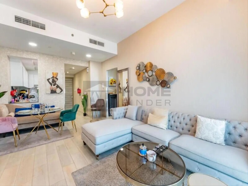 Apartment for Rent in Bloom Tower B - Jumeirah Village Circle, Dubai - Fully Furnished | 4 Cheques | Open Community View at 75000 AED
