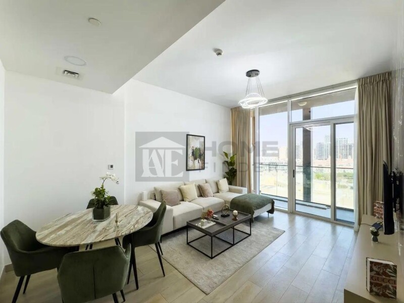 Apartment for Rent in Bloom Tower A - Jumeirah Village Circle, Dubai - Fully Furnished | Near Exit | Huge Corner Balcony at 69000 AED